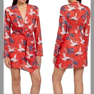 NWT Misguided Print Wrap Dress Nordstrom